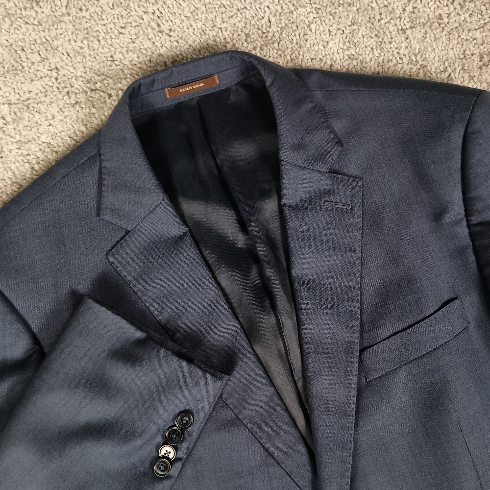 Peter Millar 46R Two Button Wool Blue Mens Blazer